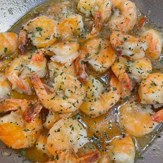Half LB Shrimp Head Off.