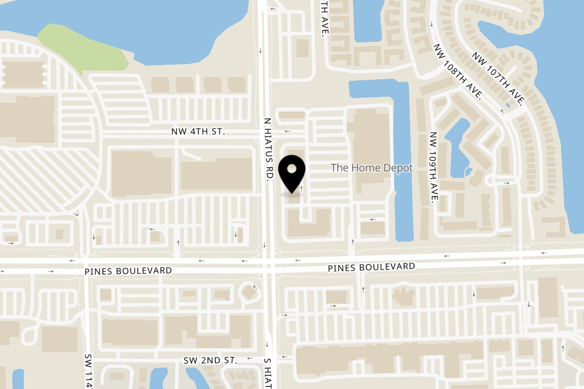 Map showing the location of Submarine Crab on 159 N Hiatus Rd in Pembroke Pines